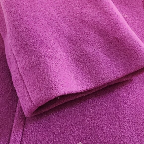 TALBOTS Women's Plum Wool Coat | GREAT CONDITION - Size 10 - Picture 5 of 11